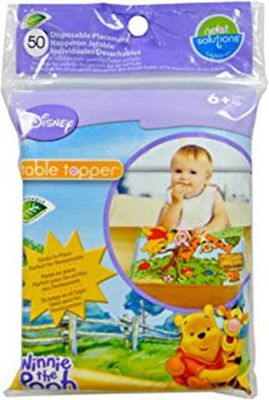 Disposable Baby Placemats Quick Easy &amp; Clean with Bonus Gift 60 Pc Portable BPA Free and Extra Sticky Restaurant High Chair
