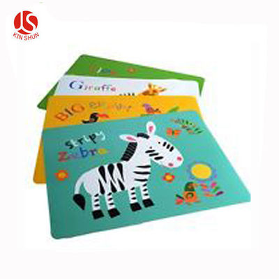 Cartoon Animals Zebra Printed Disposable Plastic Placemat