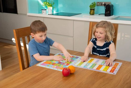 Disposable Waterproof Adhesive Table Topper 12X18&quot; 0.05mm Educational Plastic Food Placemat for Baby