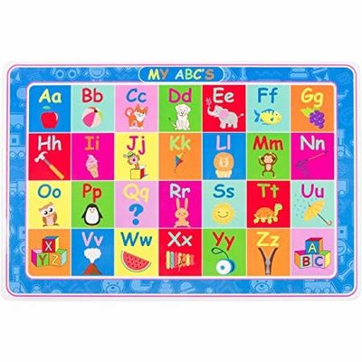 Disposable Waterproof Three Desgin Educational Plastic Baby Placemat 12X18'' BPA Free Stick Table Topper