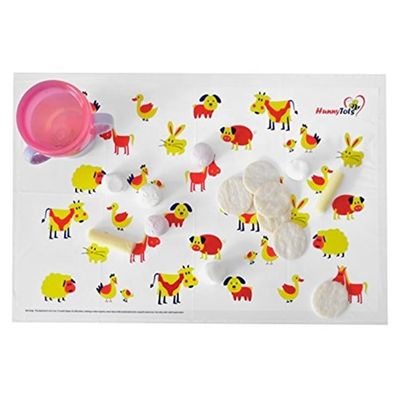 Non Slip Adhesive Disposable Baby Placemat PVC Free For Dining Table