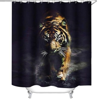 Under Sea World Dolphins Animals Polyester Fabric Shower Curtain