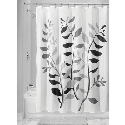 Walmart Bathroom Leaves Plastic Waterproof Thick Window Shower Curtains With Hooks