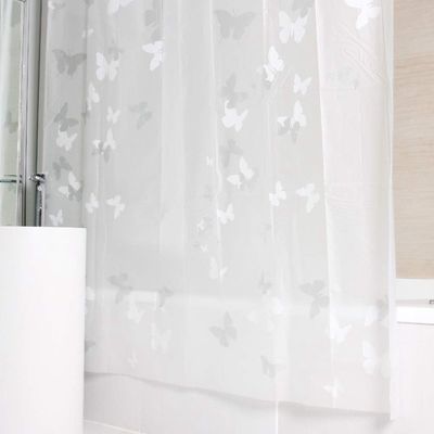 Walmart Bathroom Disposable Plastic PEVA bath shower curtain