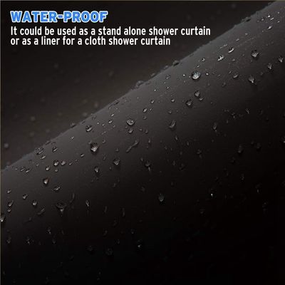 Clear Black color Walmart Bathroom Disposable Plastic PEVA bath shower curtain