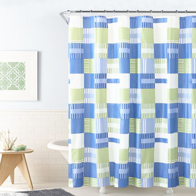 Custom PEVA Stylish Waterproof Shower Curtain For Hostel / Home