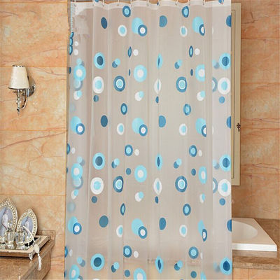 Disposable Shower Curtain , Waterproof PEVA Shower Liner With Magnet
