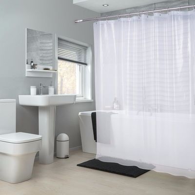 Antibacterial PEVA Shower Curtain , Mildew Resistant PEVA Shower Liner