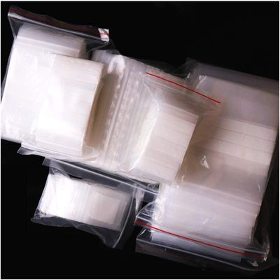 Custom Logo Printed Transparent Clear LDPE Polyethylene Resealable Plastic  Bag
