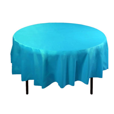 Eco Friendly Disposable Plastic Tablecloths , PEVA Plastic Disposable Round Table Covers