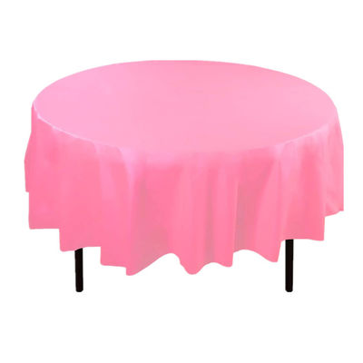 Environmentally Friendly Disposable Plastic Tablecloths Round Shape Multi Colored