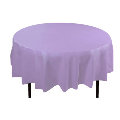 Eco-friendly Custom Printing Table Cover PEVA Plastic Round Table Cloth For Party