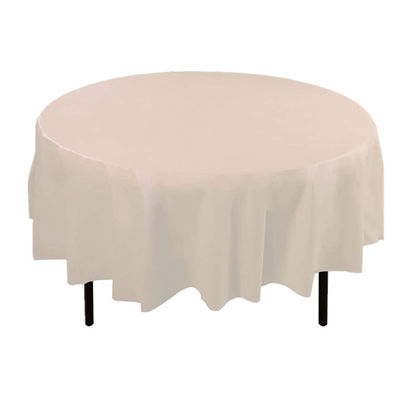 Eco-friendly Custom Printing Table Cover PEVA Plastic Round Table Cloth For Wedding