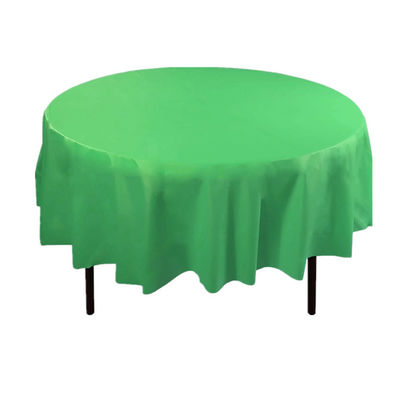 Eco-friendly Custom Printing Table Cover PEVA Plastic Round Table Cloth For Wedding