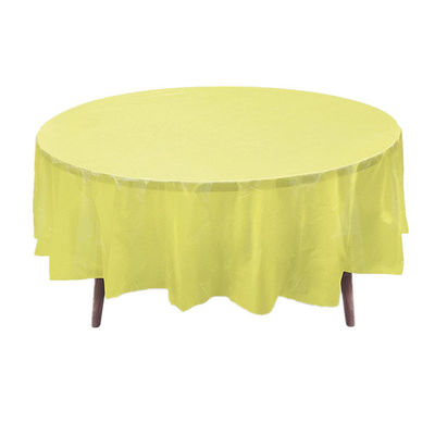 China Supplier Table Cover Custom Printing PEVA Plastic Round Table Cloth For Table Clean