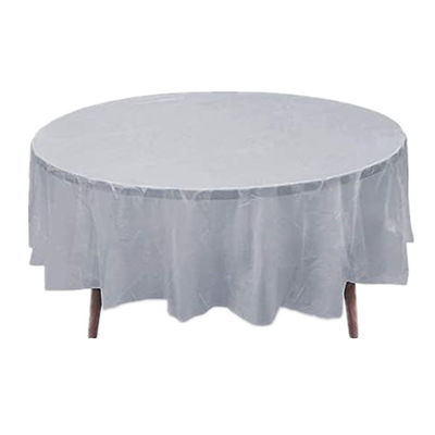 China Supplier Table Cover Custom Printing PEVA Plastic Round Table Cloth For Event