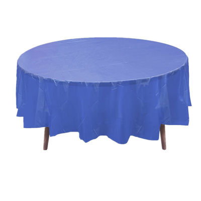 China Supplier Table Cover Custom Printing PEVA Plastic Round Table Cloth For Wedding