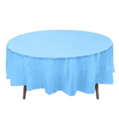 China Supplier Table Cover Custom Printing PEVA Plastic Round Table Cloth For Wedding