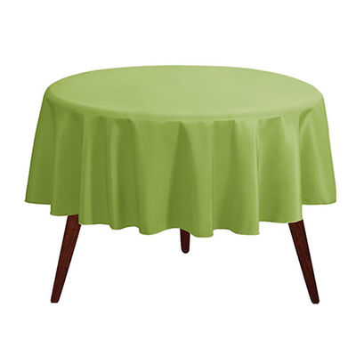 Plain Color Custom Printing PEVA Plastic Round Table Cloth For Banquet