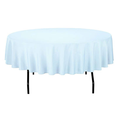 Plain Color Custom Printing PEVA Plastic Round Table Cloth For Banquet