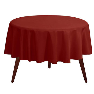 Plain Color Custom Printing Round Plastic Disposable Tablecloths For Event
