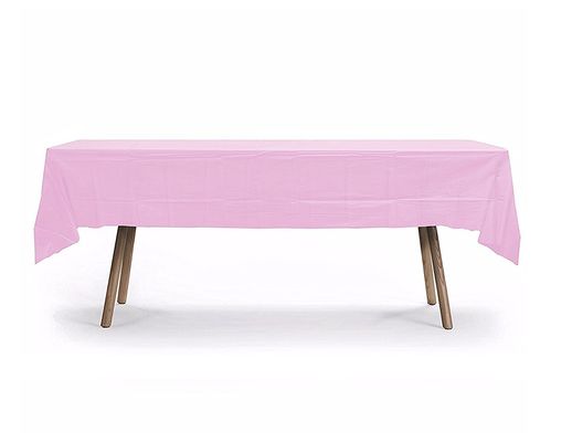 Blue - Disposable Plastic Table Cover Waterproof 54 x 108&quot; Square Table Cloth for Square Tables