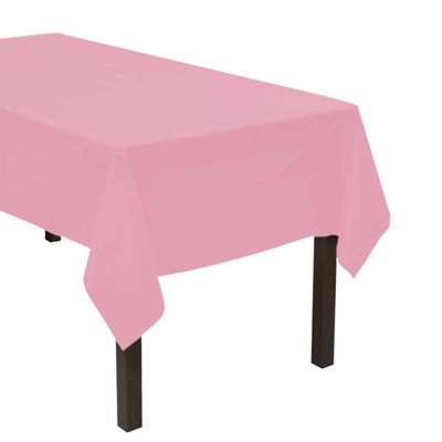 Heavy Duty Disposable Solid Color Plastic Tablecloths for Rectangle Tables