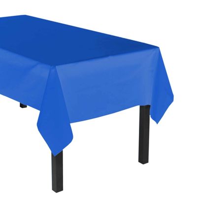 Heavy Duty Disposable Solid Color Plastic Tablecloths for Rectangle Tables