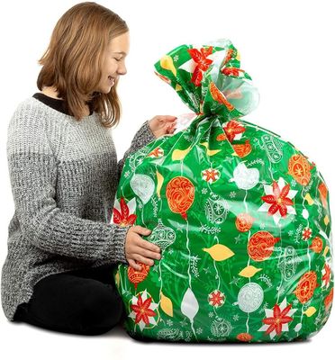 Merry Christmas Large Plastic Gift Sack , 36&quot;×44&quot; Plastic Christmas Gift Sacks
