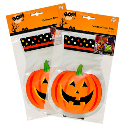 Factory Price Custom Print Halloween PP Cute Candy Plastic Treat Bag