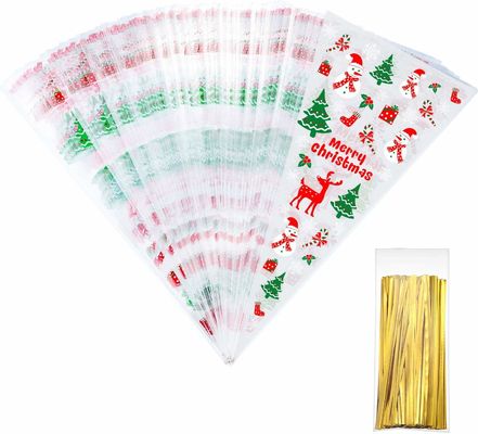 Clear Plastic Packaging Treat Bags , Cellophane Cone Sweet Bags