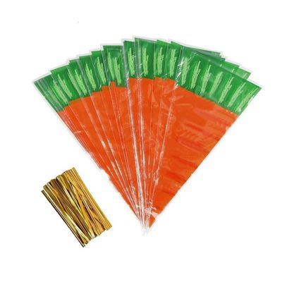 Cellophane Cone Sweet Bags With Carrot Design