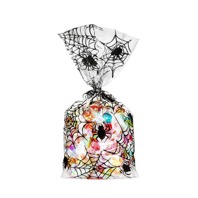 Spider web candy bag Resealable Cellophane Bags Self Adhesive Treat Snacks Cookie Cello Bag