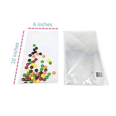 Custom Printed Cello Candy Bags , Recyclable Clear Plastic Sweet Bags