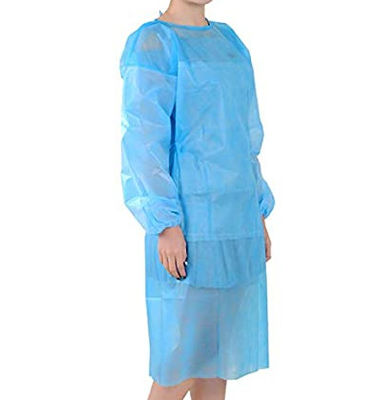 Lightweight Disposable CPE Gown Comfortable Wearing With Elastic Cuffs