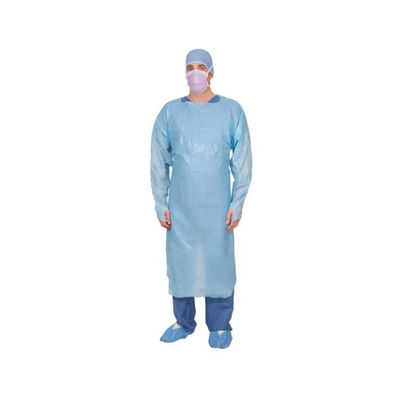 Hospital Used Cloth Isolation Gown Disposable CPE Gown With Long Sleeves