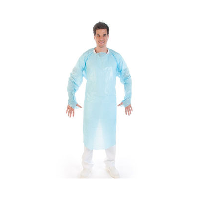 Wholesale Disposable CPE Gown Cheap Long Sleeve Isolation Gown for Body Protection