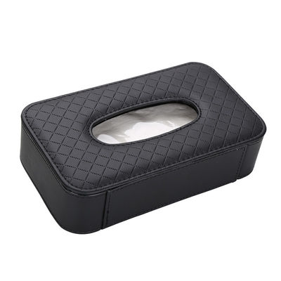 ISO FDA Leather Car Tissue Box 8.86x4.33x0.79 inches For Vehicle