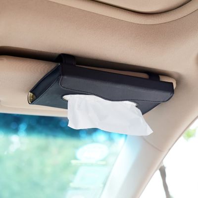 ISO FDA Leather Car Tissue Box 8.86x4.33x0.79 inches For Vehicle
