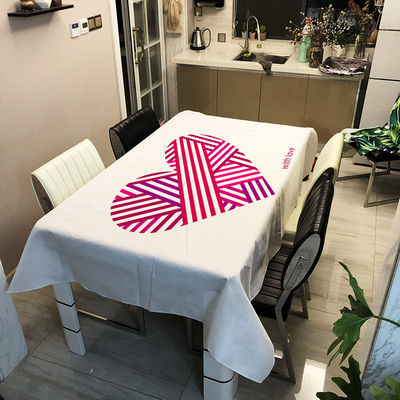 Gravure Printing PE Square Disposable Plastic Tablecloths