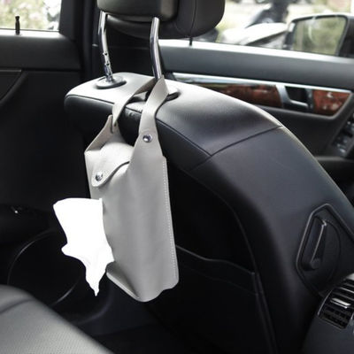 Embossed Leather Car Tissue Box tissue holder for tissues, trash bags and rain coat small and light high quality leather