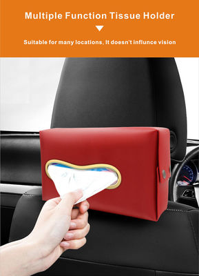 tissue holder PU leather tissue holder for car tissue holder for home storage bag with rain coat trash bag  tissue paper