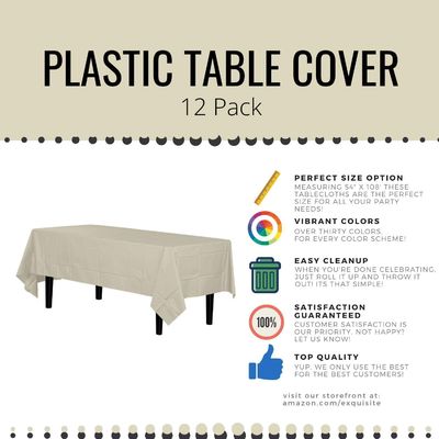 Plain Dyed SGS Disposable Plastic Table Cover PEVA