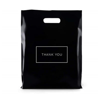 Die Cut LDPE 2.35mils Handles Shopping Bags SQP For Merchandise Gifts