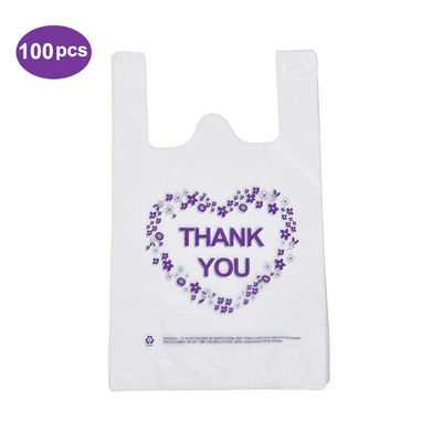 High Quality Plastic Clear Vest Handles Bags T-shirt Shopping Bags with Custom Logo