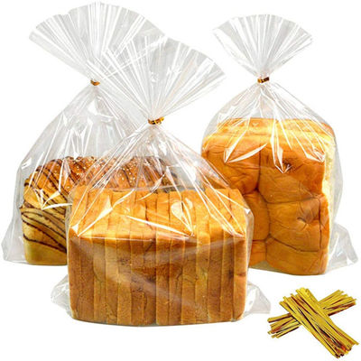 Twist Ties 1mil Bread Loaf Bags LDPE Clear Poly Bakery Bags