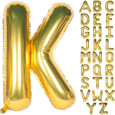 Gold Helium Foil Mylar Alphabet Letter Balloons for Wedding Birthday Party Decoration