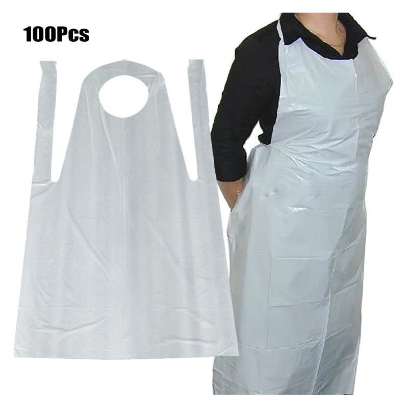 Non Toxic Disposable CPE Plastic Aprons For Daily Cleaning / Cooking