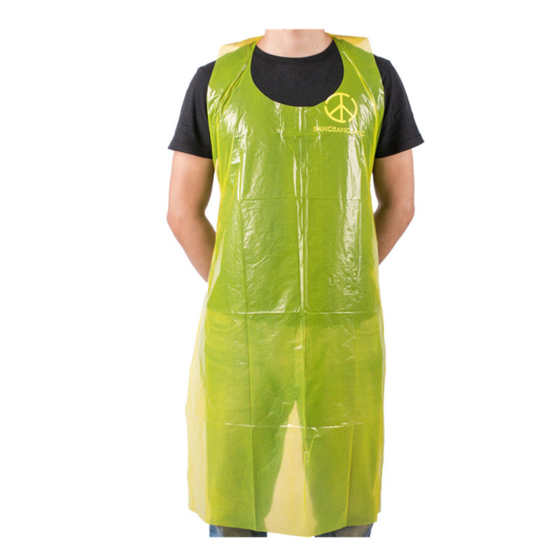 Comfortable Disposable CPE Plastic Aprons Customized With Waist Tie Closure