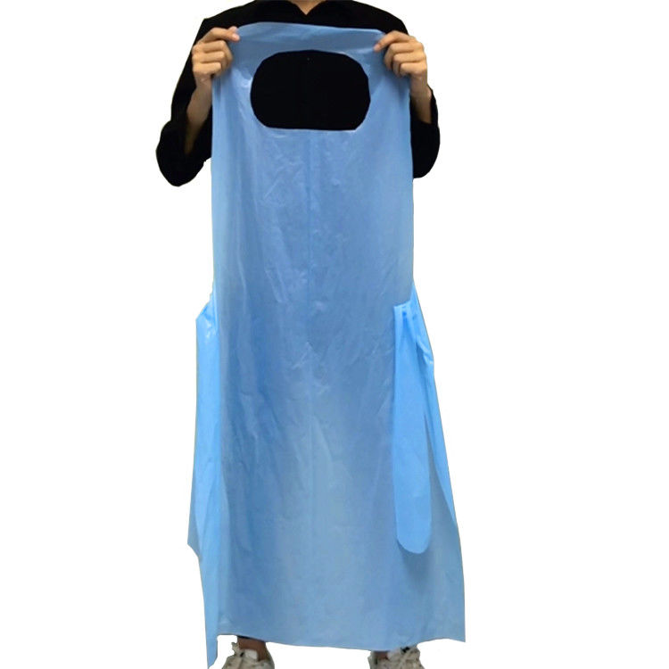 White / Blue Disposable Aprons On A Roll Non Toxic Without Sleeves